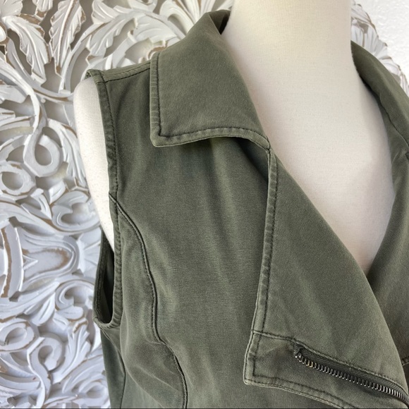 {Marrakech} Anthropologie Army Green Utility Moto Vest, Size S - Picture 4 of 10
